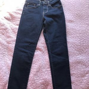 Levi high rise skinny jeans